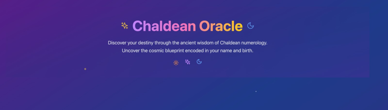 Chaldean Numerology Calculator - MVP product by Mitzooverse